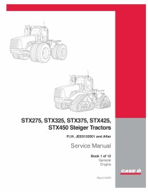 Manuel d'entretien du tracteur Case Ih STX275 / STX325 / STX375 / STX425 / STX450 / STX500 - Cas IH manuels - CASE-6-14442