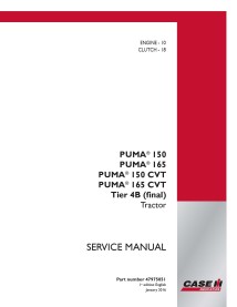 Case Ih Puma 150 / 165 / 150 CVT / 165 CVT Tier 4B tractor service manual - Case IH manuals - CASE-47975051