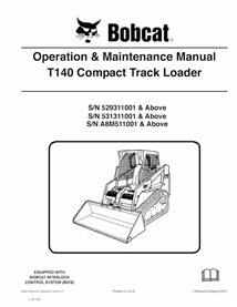 BOBCAT-T140-6904148 Bobcat T140 compact track loader pdf operation & maintenance manual