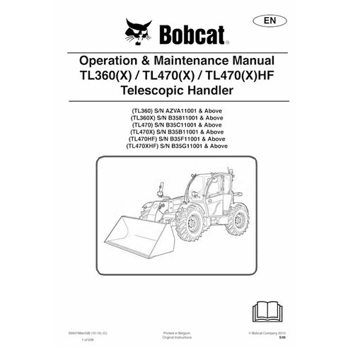 BOBCAT-TL360_TL470_TL470HF-6990788 Bobcat TL360, TL360X, TL470, TL470X, TL470HF, TL470XHF manipulador telescópico pdf manual ...