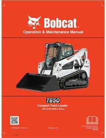 BOBCAT-T650-7276503 Manual de operación y mantenimiento en pdf del cargador compacto de orugas Bobcat T650