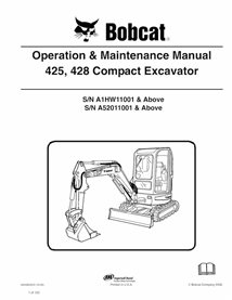 BOBCAT-6904865-OM Bobcat 425, 428 pelle compacte pdf manuel d'utilisation et d'entretien