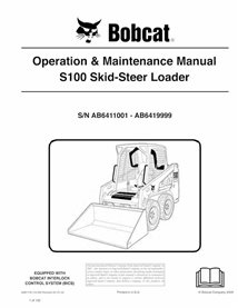 BOBCAT-S100-6987130 Bobcat S100 chargeuse compacte pdf manuel d'utilisation et d'entretien