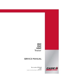 Manuel d'entretien du tracteur Case Ih 85C / 95C / 105C - Case IH manuels - CASE-47531618