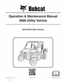 BOBCAT-3600-6990370 Manual de operação e manutenção do veículo utilitário Bobcat 3600 pdf