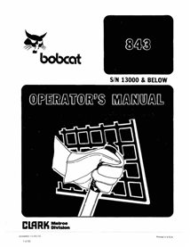 BOBCAT-843-6556864 Bobcat 843 skid loader pdf manual de operación y mantenimiento