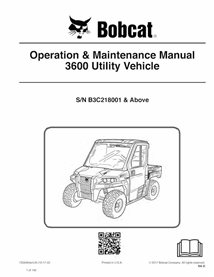 BOBCAT-3600-7333494 Bobcat 3600 utility vehicle pdf operation & maintenance manual