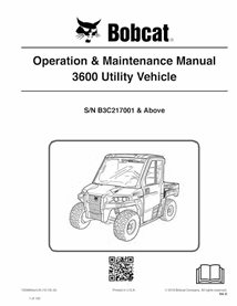BOBCAT-3600-7309895 Bobcat 3600 utility vehicle pdf operation & maintenance manual