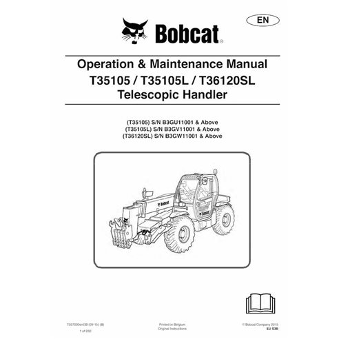 BOBCAT-T35105_T35105L_T36120SL-7257230 Bobcat T35105, T35105L, T36120SL manipulador telescópico pdf manual de operação e manu...