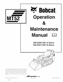 BOBCAT-MT52-6902524 Bobcat MT52 minicargador de orugas pdf manual de operación y mantenimiento