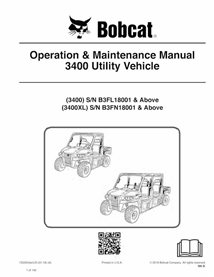 BOBCAT-3400-7333504 Bobcat 3400, 3400XL vehículo utilitario pdf manual de operación y mantenimiento