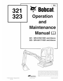 BOBCAT-7141831-OM Manual de operação e manutenção da escavadeira compacta Bobcat 321, 323