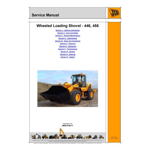 Manual de servicio del cargador de ruedas jcb 446/456 - JCB manuales