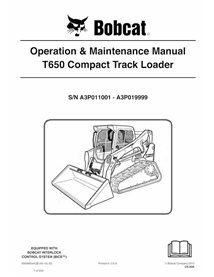 BOBCAT-T650-6990880 Manual de operación y mantenimiento en pdf del cargador compacto de orugas Bobcat T650