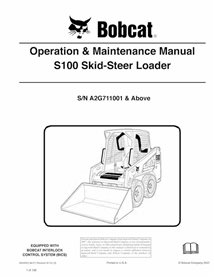 BOBCAT-S100-6904925 Minicarregadeira Bobcat S100 manual de operação e manutenção em pdf