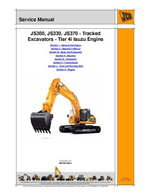 Manuel d'entretien de l'excavatrice JCB JS300, / JS330 / JS370 - JCB manuels - JCB-9813-5100