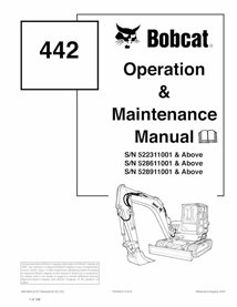BOBCAT-6901800-OM Bobcat 442 excavadora compacta pdf manual de operación y mantenimiento