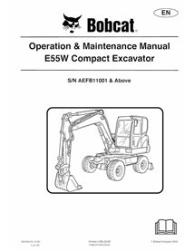 BOBCAT-E55W-6987390 Manual de operação e manutenção da escavadeira compacta Bobcat E55W