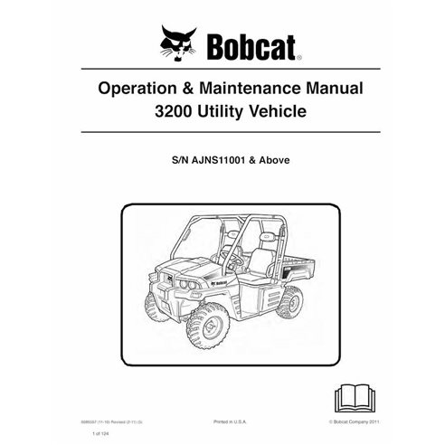 BOBCAT-3200-6989597 Bobcat 3200 véhicule utilitaire pdf manuel d'utilisation et d'entretien.