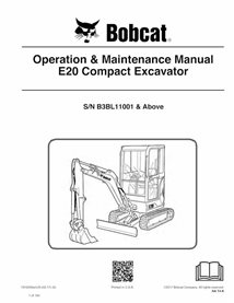 BOBCAT-E20-7319209 Manual de operação e manutenção da escavadeira compacta Bobcat E20