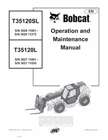 BOBCAT-T35120-4852090 Bobcat T35120SL, T35120L telescopic handler pdf operation & maintenance manual