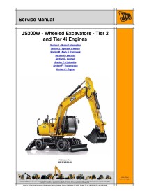 Manual de servicio de la excavadora Jcb JS200W - JCB manuales