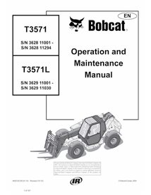 BOBCAT-T3571-4852120 Bobcat T3571, T3571L manipulador telescópico pdf manual de operação e manutenção