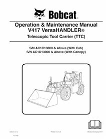 BOBCAT-V417-6989570 Bobcat V417 telescopic tool carrier pdf operation & maintenance manual