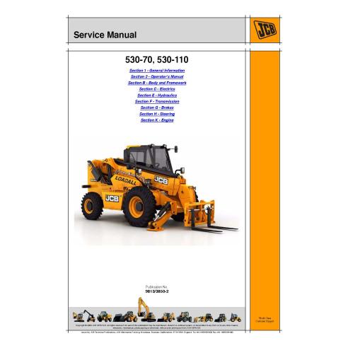 Jcb 530-70 / 530 - 110 telescopic handler service manual - JCB manuals