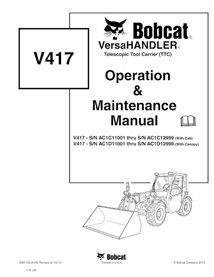 BOBCAT-V417-6987143 Bobcat V417 telescopic tool carrier pdf operation & maintenance manual