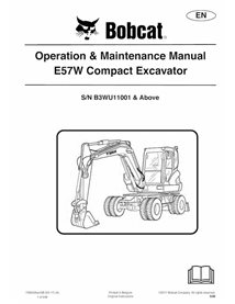 BOBCAT-E57W-7280535 Bobcat E57W compact excavator pdf operation & maintenance manual