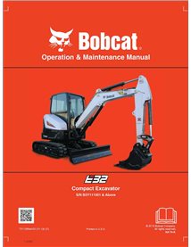 BOBCAT-E32-7311295 Bobcat E32 excavadora compacta pdf manual de operación y mantenimiento
