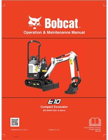 BOBCAT-E10-7334487 Manuel d'utilisation et d'entretien de la pelle compacte Bobcat E10 pdf