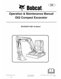 BOBCAT-E62-6990793 Bobcat E62 compact excavator pdf operation & maintenance manual