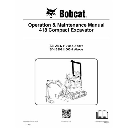 BOBCAT-6986852 Bobcat 418 excavadora compacta pdf manual del operador
