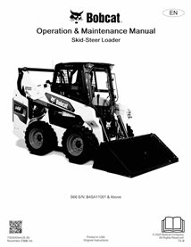 BOBCAT-S66-7353043-OM Manual de operação e manutenção em pdf da minicarregadeira Bobcat S66