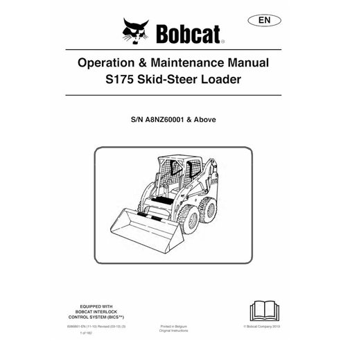 BOBCAT-S175-6986861 Bobcat S175 chargeuse compacte pdf manuel d'utilisation et d'entretien