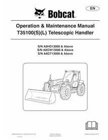BOBCAT-T35100-6989554 Bobcat T35100, T35100L, T35100SL telescopic handler pdf operation & maintenance manual
