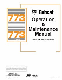 BOBCAT-773-6901277 Bobcat 773, minicarregadeira 773T pdf manual de operação e manutenção