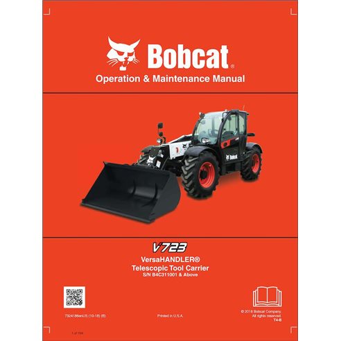 BOBCAT-V723-7324186 Bobcat V723 telescopic tool carrier pdf operation & maintenance manual