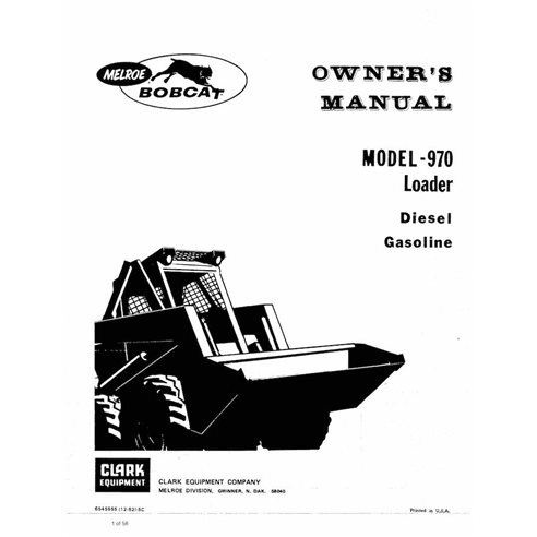 BOBCAT-970-6545555 Bobcat 970 skid loader pdf manual de operación y mantenimiento