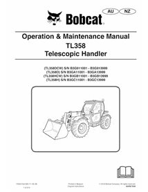BOBCAT-TL358-7265613 Bobcat TL358DCW, TL358D, TL358HCW, TL358H manipulador telescópico pdf manual de operación y mantenimiento