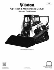 BOBCAT-T76-7323983-OM Manual de operación y mantenimiento del cargador compacto de orugas Bobcat T76 en pdf