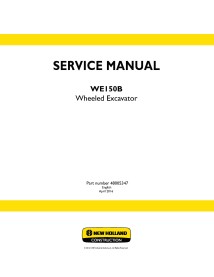 New Holland WE150B wheeled excavator service manual - New Holland Construction manuals - NH-48005347