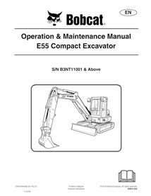 BOBCAT-E55-7300149 Manual de operação e manutenção da escavadeira compacta Bobcat E55