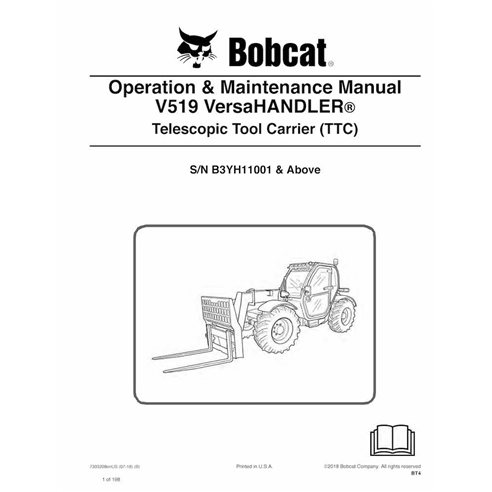 BOBCAT-V519-7303208 Bobcat V519 telescopic tool carrier pdf operation & maintenance manual