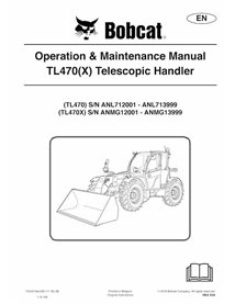 BOBCAT-TL470-7254516 Bobcat TL470, TL470X telescopic handler pdf operation & maintenance manual