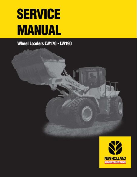 Manual de servicio del cargador de ruedas New Holland LW170 / LW190 - New Holland Construcción manuales - NH-75131016