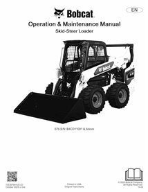 BOBCAT-S76-7323979-OM Manual de operação e manutenção em pdf da minicarregadeira Bobcat S76