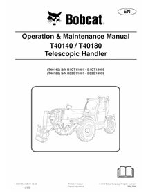 BOBCAT-T40140_T40180-6990785 Bobcat T40140, T40180 manipulador telescópico pdf manual de operação e manutenção